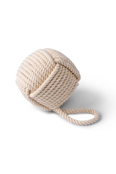 Tchibo Heavy Decorative Rope Door Stopper, Cream