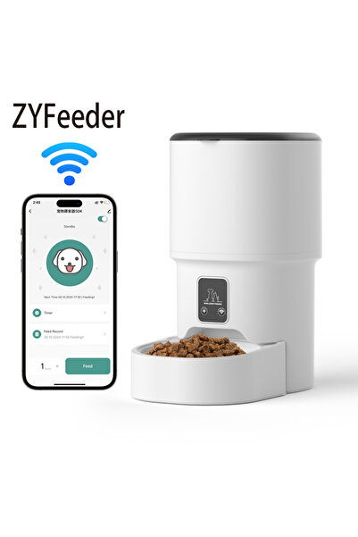 Choice وحدة تغذية الحيوانات الأليفة 4 لتر مزودة بزر واي فاي وحدة تغذية القطط ...