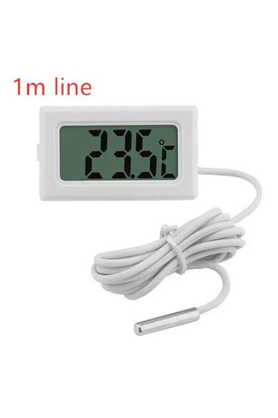 Choice white 1m line Mini Digital LCD Thermometer With Probe Indoor Convenient Temperature Sensor For Aquar