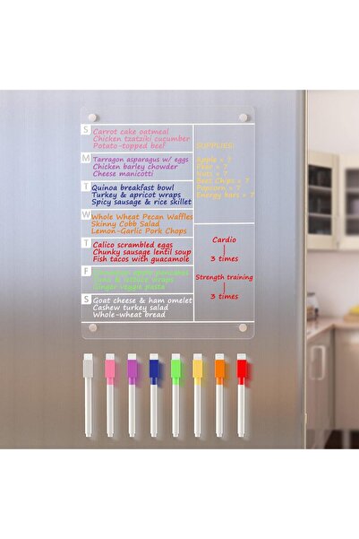 Choice لوحة قائمة طعام مغناطيسية من الأكريليك مكونة من قطعة واحدة للمطبخ والث...