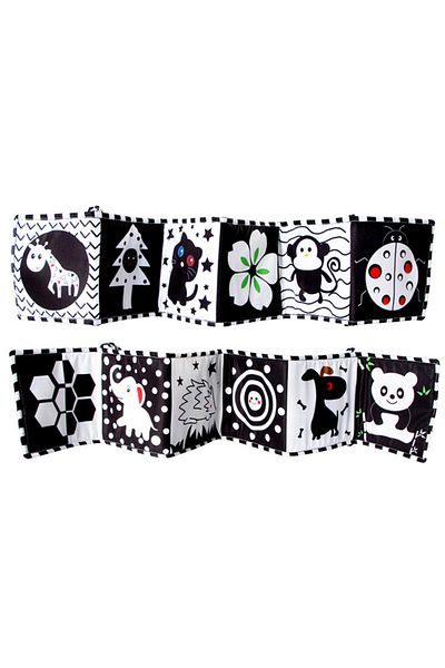 Choice DD359 Newborn Sensory Toys For Babies Educational Baby Book Crib Toys Black White Baby Toys Animal C