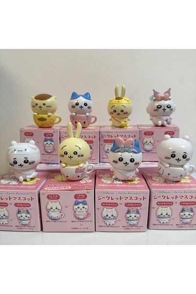 Choice A whole box of 6 Chiikawa Sanrio Melody Usachi Pudding Dog Chestnut Tea Cup Flying Mouse Big Ear De
