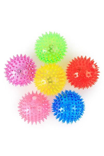 Choice 6.5cm Random color 1PC Pet Glow Toy Ball Bite Resistant Stretchy Glowing Sting Ball Dog Teething Cat