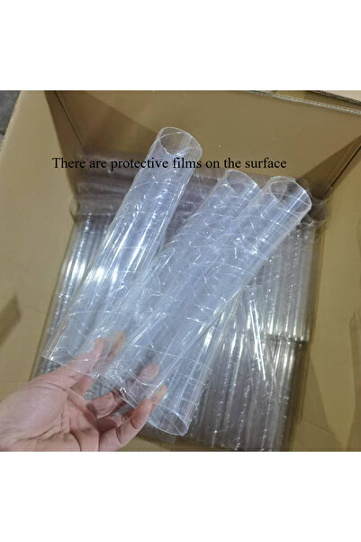 Choice 5 سم × 25 سم، 10 قطع من حامل الشموع الأكريليكي الشفاف المدبب، حامل الشموع الأسطواني البلاستيكي