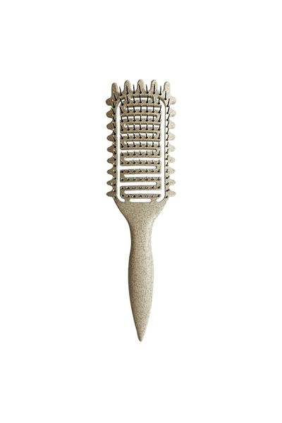 Choice 1Pc Beige Curl Define Styling Brush Hollow Out Detangling Hair Brush Tangled Wet Curly Hair Comb Sha