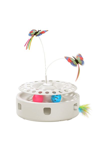 Choice 3 In 1 Rojeco Automatic Cat Toy 3 In 1 Electric Butterfly Teasing Toy Track Balls Ambush Feather Int