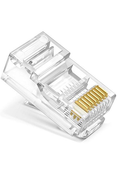 KZHITE Other 50pcs 50/100pcs Category 5 Crystal Head Unshielded 8p8c Gold-plated Network Rj45 Network Cable