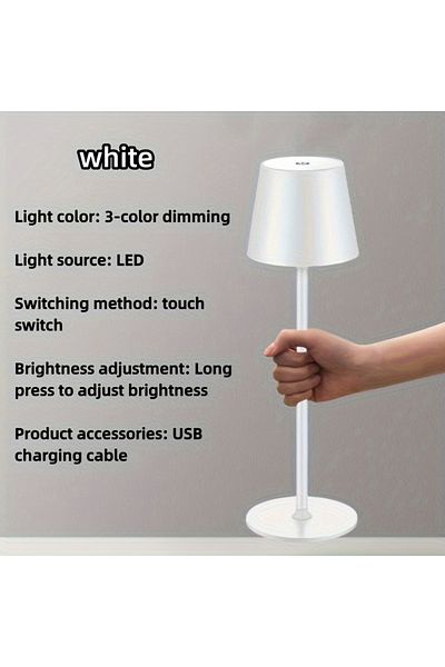 Choice White Rechargeable Table Lamp Touch Sensor Led Desktop Night Light Wireless Reading Lamp For Hotel B