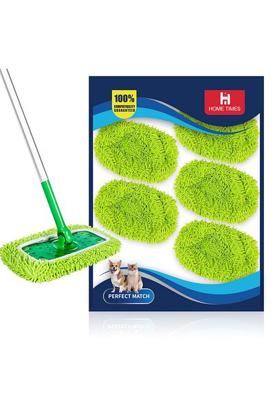Choice HOME TIMES Reusable Mop Pads Compatible with Swiffer Sweeper Mop, Microfiber Dry Sweeping Cloths,...