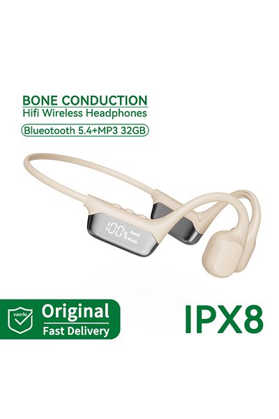 Choice WarmWhite #IPX8 Waterproof Bone Conduction Wireless Headphone Bluetooth 5.4+32GB RAM MP3 Player HIFI