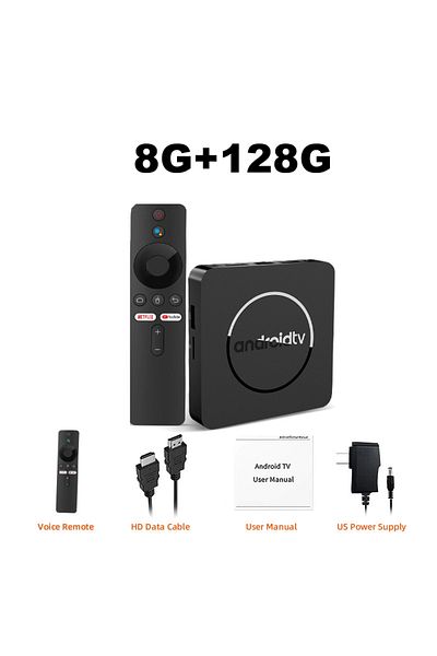 Choice US Plug 8G 128G Q10 Android14 8K HDR10+ Smart TV Box Allwinner H313 128G Dual Wifi BT5.0 Set Top Box