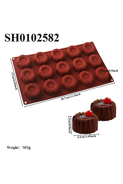 Choice SH0102582 قالب كيك موس بتصميم أسطواني على شكل لفائف مكون من خلية واحدة أو ست خلايا، قالب خبز حلوى فرنسية D