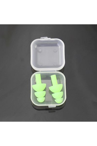 Choice green 1Pairs Soft Silicone Earplugs Waterproof Swimming Ear Plugs Reusable Noise