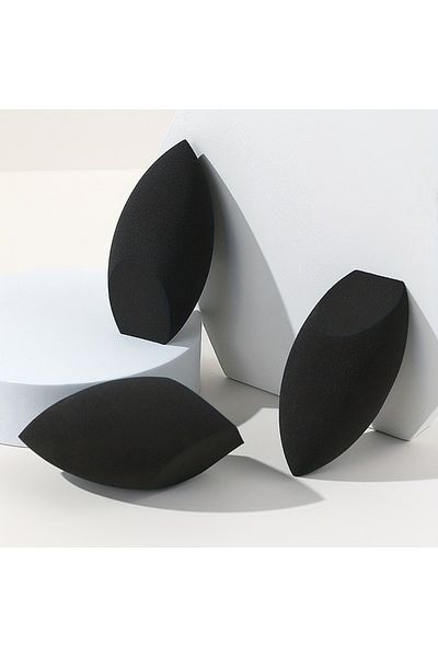 Choice 3 PCS 3 PCS Beauty Blender Foundation Makeup Sponge - Black Shape , Reusable Makeup Applicator