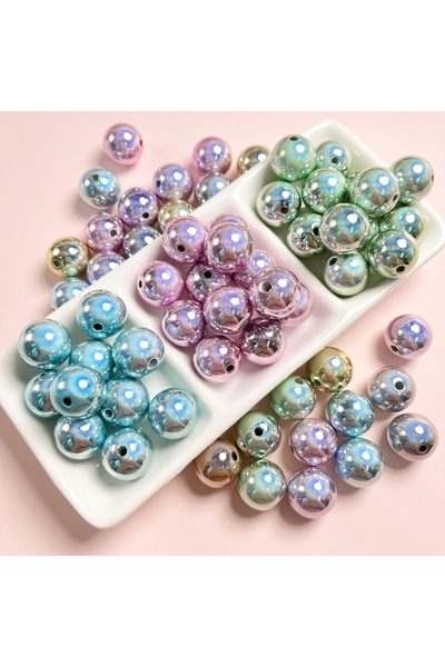 Choice5 10 قطع من خرزات مصابيح الإضاءة العاكسة بألوان متنوعة، مقاس 16 مم، مع ...