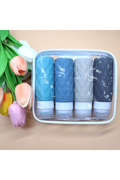 Choice 100ml Silicone B 4pcs Travel Refillable Bottle Set Portable Silicone Squeezed Empty Soft Sub-bottlin