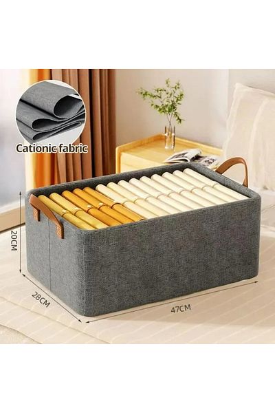 Choice 2pcs Grey Non-woven Clothes Organizer Pants Storage Box New Household Cabinet Drawer Organizer Under