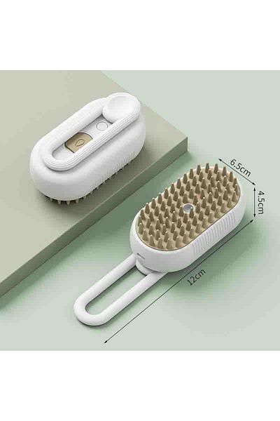 Choice white Cat Dog Pet Spray Massage Brush One Button Steam Spray Folding Rotatable Floating Hair Bath Ha