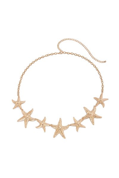 Choice Gold Color 1 Ingemark Punk Vintage Metal Starfish Petal Flower Waist Chain for Women Summer Beach Bi