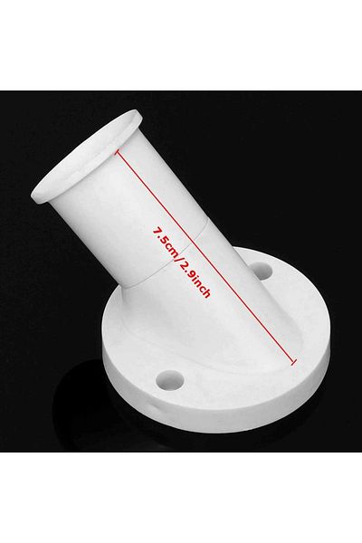 Choice Onesize AC 250V 4A White E27 Lamp Base Socket 45 Degree Angle Oblique Screw Plastic Light Bulb Base