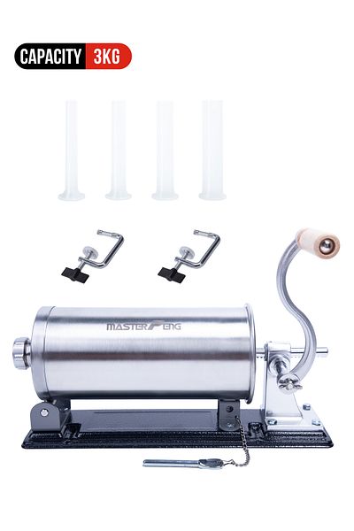 Choice 4 PLASTIC NOZZLES MASTER FENG Horizontal Sausage Stuffer Homemade Manual Sausage Maker Sausage Meat
