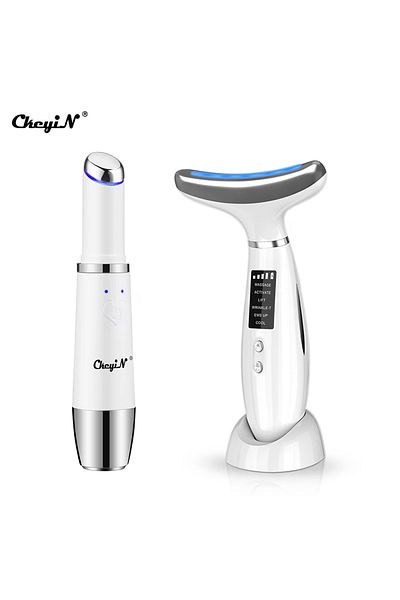 Choice ML007WMR556W CkeyiN جهاز شد الرقبة والوجه وتدليك الوجه والعلاج بالفوتون وأداة تدليك العين Vi