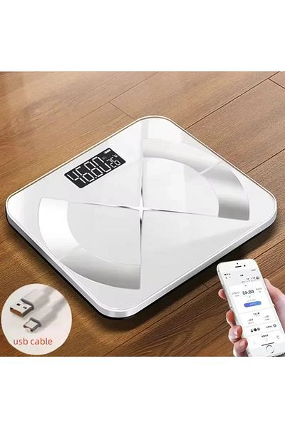 Choice white Electronic Scale Smart Bluetooth Weighing Human Charging Simple Weight Scale Weighing Househol