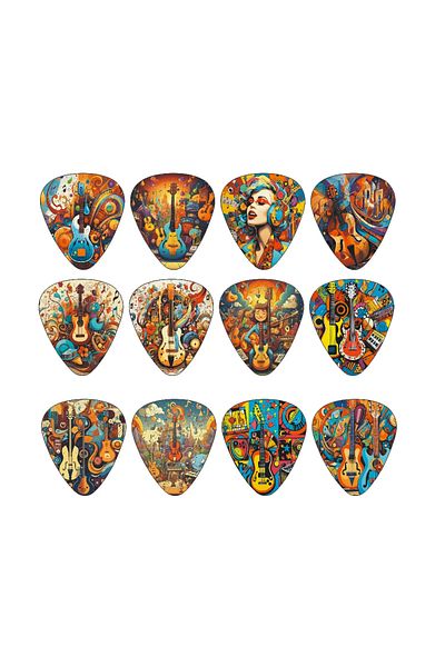 Choice 1.00mm Musical Elements New 0.46/0.71/1.0mm Guitar Paddles Cartoon Couples Acoustic Guitar Picks Mus