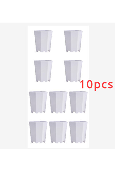 Choice white-10cs 2/4//10 قطع من أواني الزهور المثمنة البيضاء مناسبة جدًا للص...