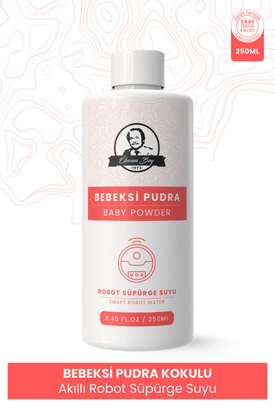 Özcan Bey Bebeksi Pudra Kokulu Akıllı Robot Süpürge Suyu, Mop Suyu, Yüzey Temizleyici, Robot Deterjanı 250ml
