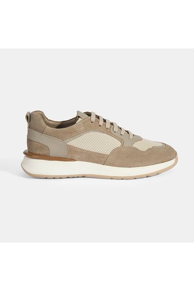 Desa Men's Gray Lace-Up Leather Casual Shoes