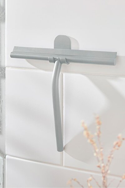 Tchibo ممسحة حمام مع حامل حائط، رمادي