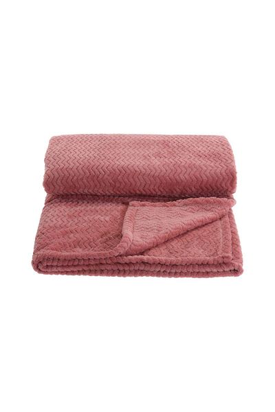 Homelux Ashlin fleece pled 130x170 cm, polyester, pink