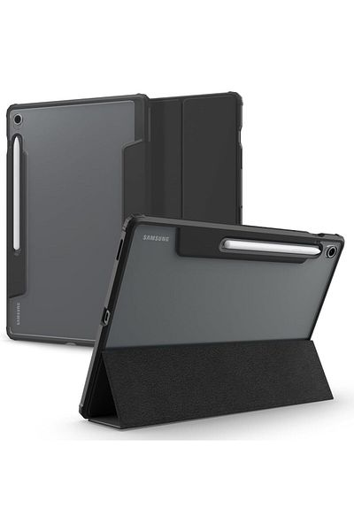 Spigen جراب Ultra Hybrid Pro لجهاز Samsung Galaxy Tab S10 FE+ شفاف مع حامل قلم S - أسود