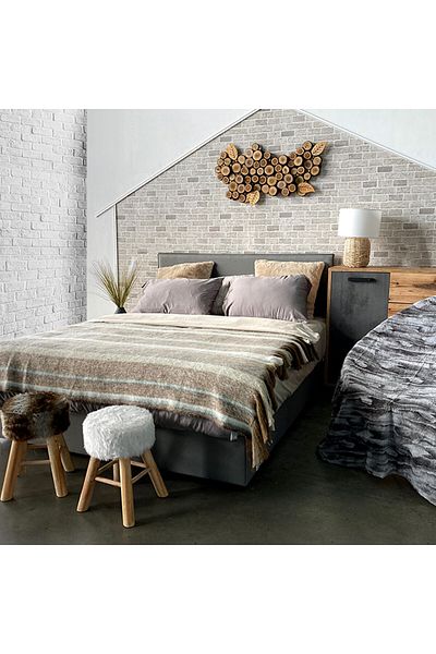Homelux Fur blanket 130x150 cm, grey