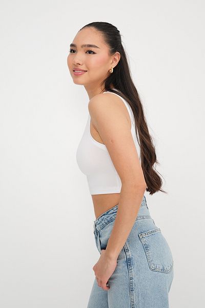 Addax Crew Neck Crop Tank Top A3501