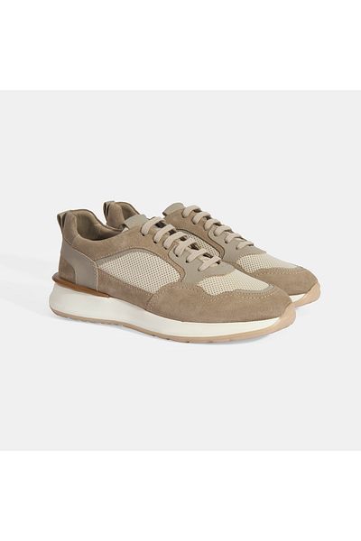 Desa Men's Gray Lace-Up Leather Casual Shoes