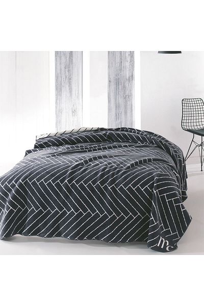 Homelux Frayne fleece blanket 150x200 cm, 500 g, 60% cotton, grey