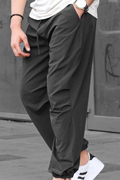 Madmext Antrasit Regular Fit Erkek Paraşüt Pantolon 6504
