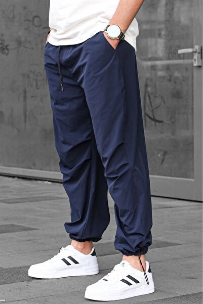 Madmext Lacivert Regular Fit Erkek Paraşüt Pantolon 6504