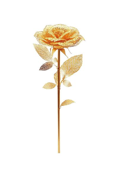 ROKR 3D Puzzle, Golden Rose, Piececool, Metal, 15 pieces