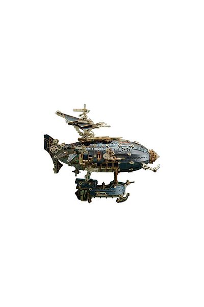 ROKR 3d Puzzle, Mfantasy Airship, Gray, Hc, Wood, 648 Pieces