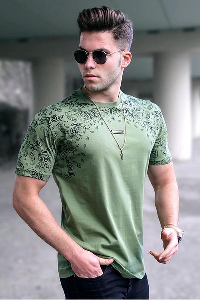 Madmext Ανδρικό T-Shirt Χακί 5354