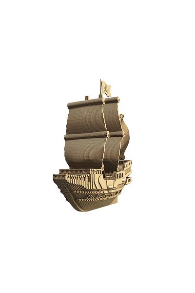 ROKR 3D Puzzle, PYRATE SHIP, Cardboard, 232 pieces