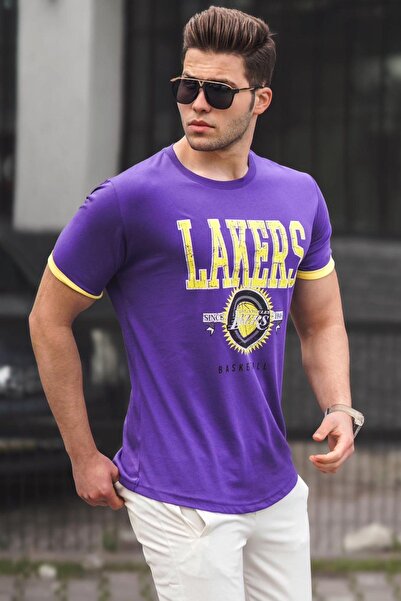 Madmext Ανδρικό Μωβ T-Shirt 5201