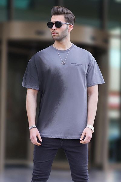 Madmext Ανδρικό T-Smoked Printed Crew Neck T-shirt 7028