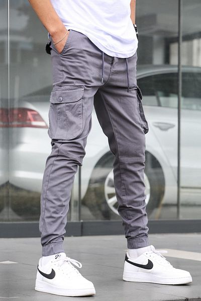 Madmext Smoked Slim Fit Jogger Trousers 5740