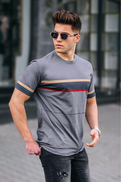 Madmext Tricou afumat pentru bărbați 5372