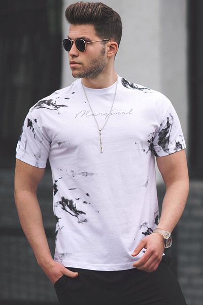 Madmext Tricou alb pentru bărbați 5207
