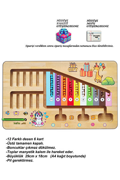Mim Ar Design Mıknatıs Ve Boncukla Renkleri - Toplama- Çıkarma-Kodlama-Rakamları Öğren